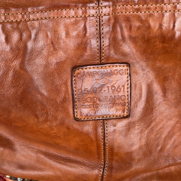 Campomaggi Brown Studded Tote Bag - Picture 9 of 13
